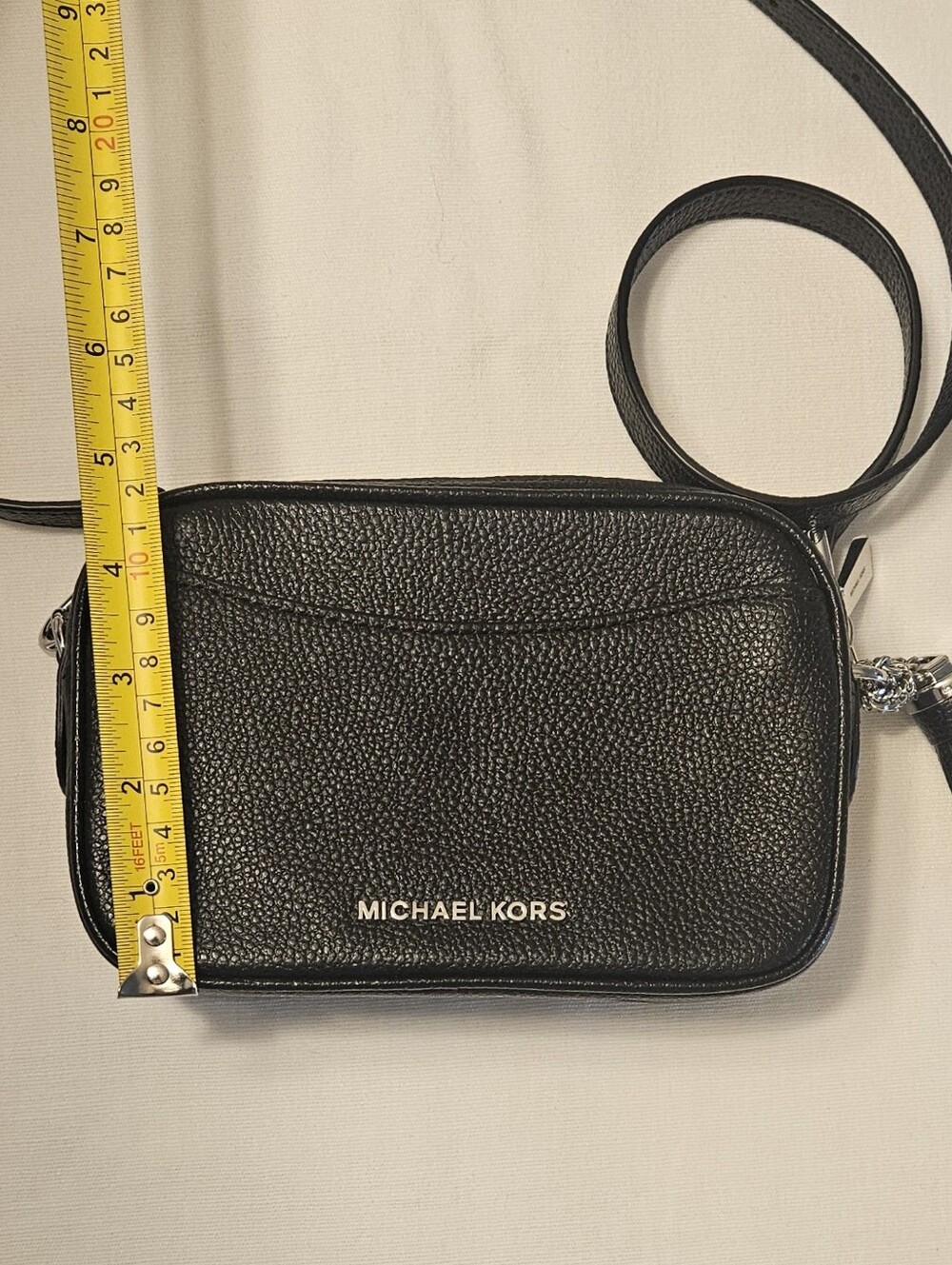 Michael Kors Black Pebbled Leather Crossbody with Tassel - Picture 7 of 8